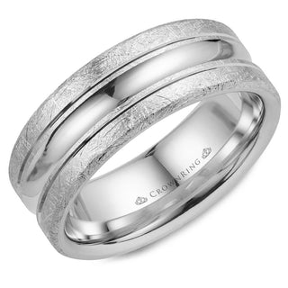 Carved 8mm Wedding Band WB-024C8W