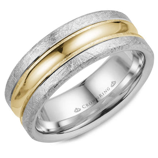 Carved 8mm Wedding Band WB-024C8YW