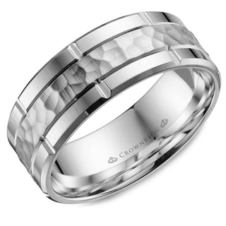 Carved 8mm Wedding Band WB-040C8W