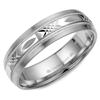 Carved 6mm Wedding Band WB-7002