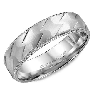 Carved 6mm Wedding Band WB-7913