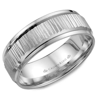 Carved 7.5mm Wedding Band WB-7923