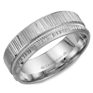 Carved 7mm Wedding Band WB-7924