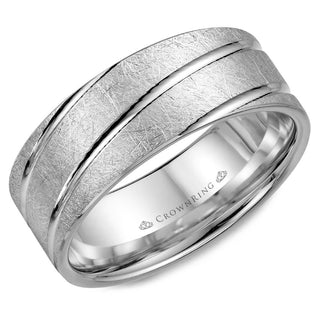 Carved 8mm Wedding Band WB-7937