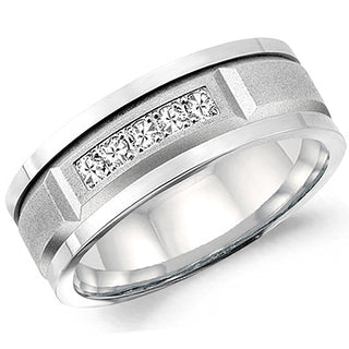 Diamond 8mm Wedding Band WB-8038