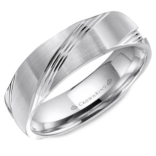 Carved Contemporary Wedding Band WB-8052