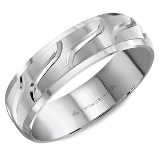 Carved Contemporary Wedding Band WB-8053