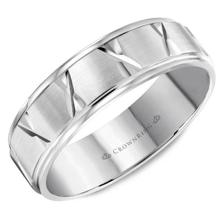 Carved Contemporary Wedding Band WB-8062