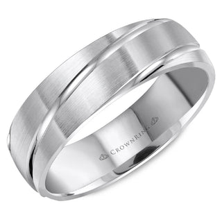 Carved Contemporary Wedding Band WB-8063