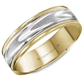 Carved Milgrain Wedding Band WB-8067