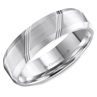 Carved Contemporary Wedding Band WB-8070