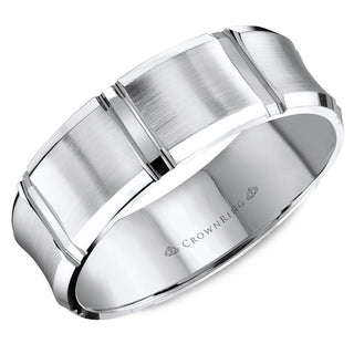 Carved Contemporary Wedding Band WB-8086