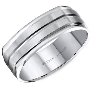 Carved Contemporary Wedding Band WB-8092