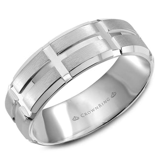 Carved Contemporary Wedding Band WB-8802