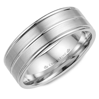 Carved Modern Wedding Band WB-9049