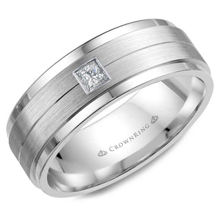 Diamond 8mm Wedding Band WB-9102