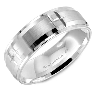 Carved Contemporary Wedding Band WB-9404