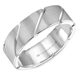 Carved Contemporary Wedding Band WB-9409