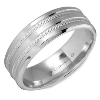 Carved Milgrain Wedding Band WB-9503