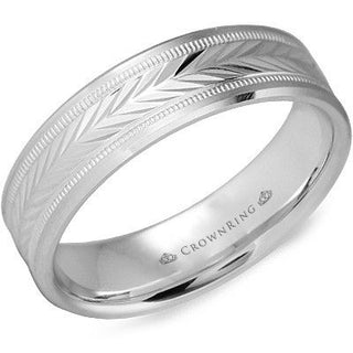 Carved Milgrain Wedding Band WB-9539