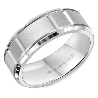 Carved Contemporary Wedding Band WB-9910