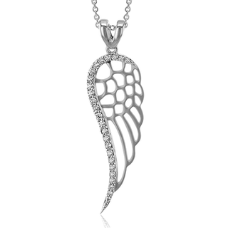 Zeghani Ladies 14k White Gold Pendant ZP1015