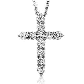 Zeghani Ladies 14k White Gold Pendant ZP290