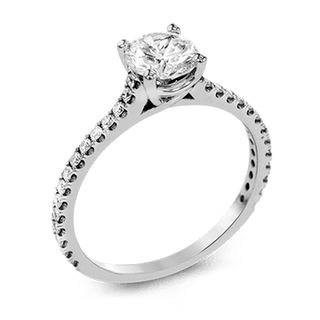 Zeghani Ladies 14k White Gold Engagement Ring ZR1565