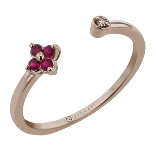 Zeghani Ladies 14k Rose Gold Fashion Ring ZR2151