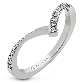 Zeghani Ladies 14k White Gold Wedding Band ZR2170