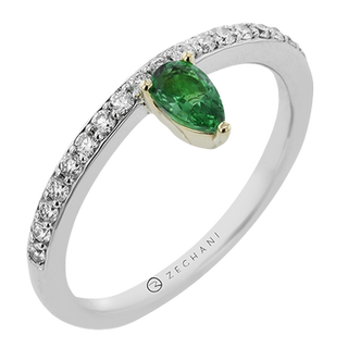 Zeghani Ladies 14k White Gold Fashion Ring ZR2414