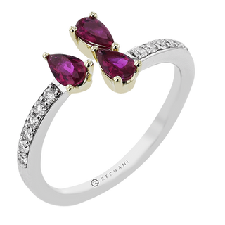 Zeghani Ladies 14k White Gold Fashion Ring ZR2415