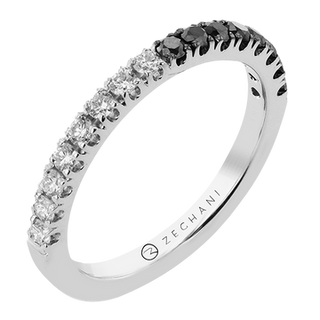 Zeghani Ladies 14k White Gold Wedding Band ZR2461