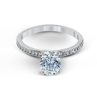 Zeghani Ladies 14k White Gold Engagement Ring ZR260