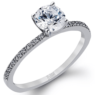 Zeghani Ladies 14k White Gold Engagement Ring ZR260