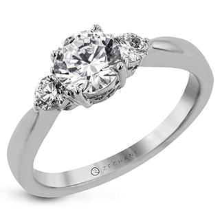 Zeghani Ladies 14k White Gold Engagement Ring ZR30NDER