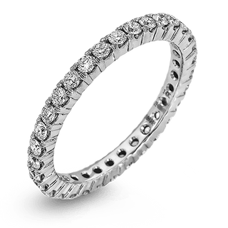 Zeghani Ladies 14k White Gold Wedding Band ZR37