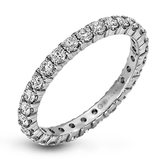 Zeghani Ladies 14k White Gold Wedding Band ZR38