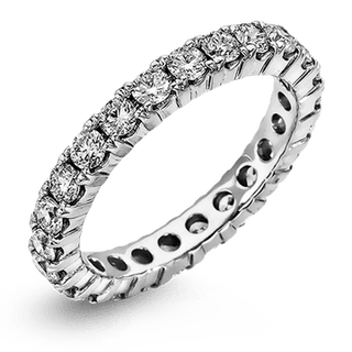 Zeghani Ladies 14k White Gold Wedding Band ZR39