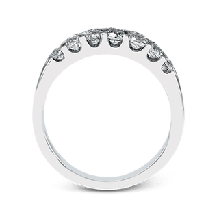 Zeghani Ladies 14k White Gold Wedding Band ZR414