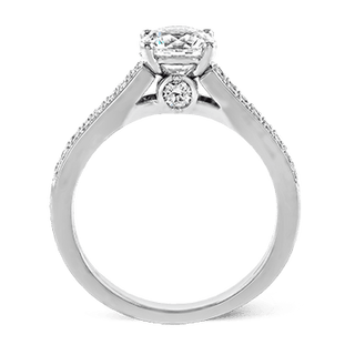 Zeghani Ladies 14k White Gold Engagement Ring ZR418