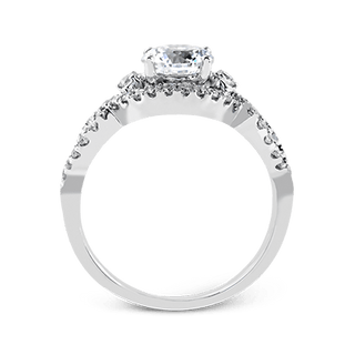 Zeghani Ladies 14k White Gold Engagement Ring ZR422