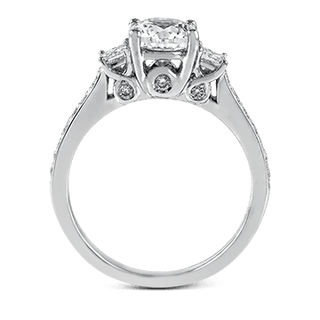 Zeghani Ladies 14k White Gold Engagement Ring ZR446