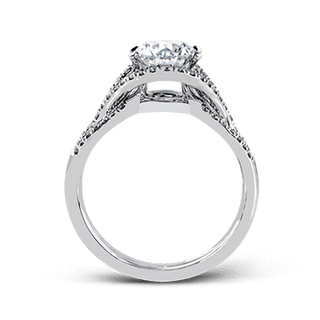 Zeghani Ladies 14k White Gold Engagement Ring ZR487