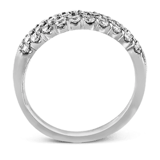 Zeghani Ladies 14k White Gold Wedding Band ZR488