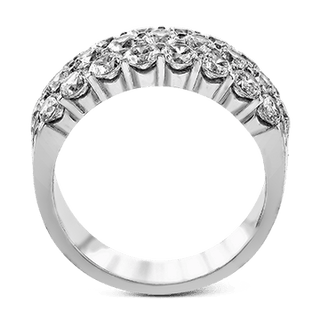 Zeghani Ladies 14k White Gold Wedding Band ZR489