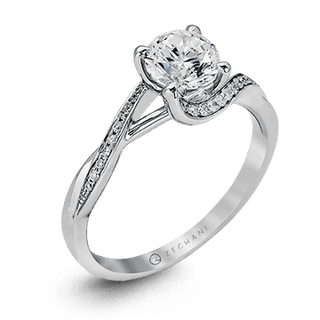 Zeghani Ladies 14k White Gold Engagement Ring ZR560