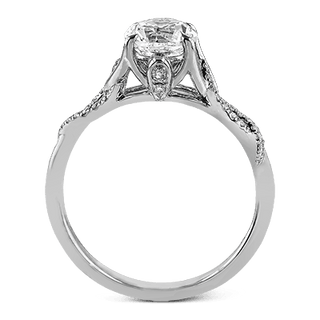 Zeghani Ladies 14k White Gold Engagement Ring ZR583