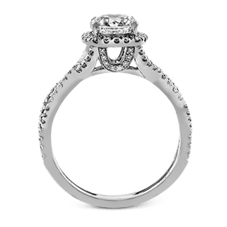 Zeghani Ladies 14k White Gold Engagement Ring ZR629