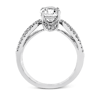 Zeghani Ladies 14k White Gold Engagement Ring ZR738